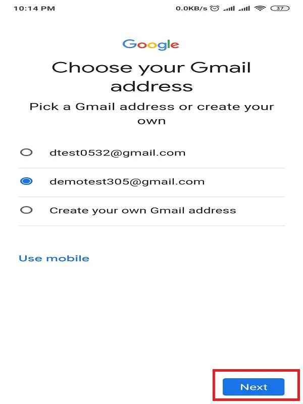  choose your custom available gmail address  How To Create Google Accounts without Phone Number Verification!